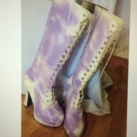 lavender gogo boots